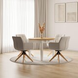 Bessagi Home Jedilna Miza Camden, Bela, Barve Bora, Ø 100cm | Shoptok.si