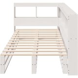  Krevet s regalom za knjige bez madraca bijeli 75x190cm borovina | shoptok.hr