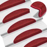  Preproge za stopnice 10 kosov 56x17x3 cm bordo rdeče, (21061102) | Shoptok.si