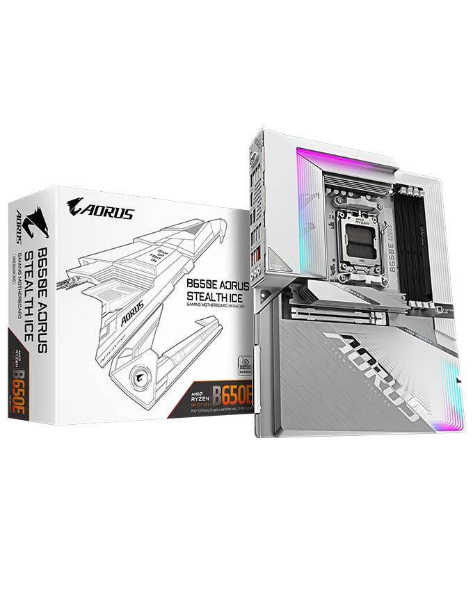 AORUS B650E STEALTH ICE DDR5 ATX motherboard socket AM5 HDMI/DP