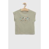 Guess Otroška bombažna kratka majica zelena barva | Shoptok.si