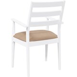  Blagovaonske stolice s jastucima 2 kom. Bijele, puno drvo, guma | shoptok.hr