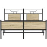 Posteljni okvir brez vzmetnice hrast 137x190 cm inženirski les, (21829288) | Shoptok.si