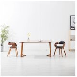  Jedilni stoli 2 kosa temno sivo blago in ukrivljen les | Shoptok.si