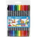 Flomaster ŠKOLSKI 12BOJA OBOSTRANI CONNECT BLISTER | Eponuda.com