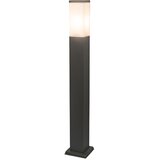 QAZQA Moderna zunanja svetilka temno siva z opalom 80 cm IP44 - Malios Cene