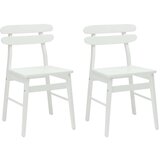  Stolac za blagovanje 2 pcs Bijelo Čvrsto drvo od gume | shoptok.hr