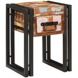 vidaXL Stranska mizica 30 x 30 x 40 cm Trdna obnovljena les in kovina | Shoptok.si