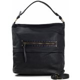Fashion Hunters Black women's handbag with detachable strap Cene