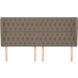  Vzglavje z ušesi taupe 203x23x118/128 cm blago, (20794710) | Shoptok.si