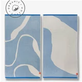 Mette Ditmer Denmark Bele/modre brisače iz organskega bombaža v kompletu 2 ks 50x90 cm Nova Arte –