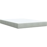 vidaXL Box spring postelja z vzmetnico svetlo siva 160x200 cm žamet | Shoptok.si