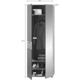 XXXL Garderobna Omara Mason, Siva, Barva Hrasta | Shoptok.si