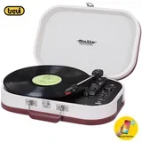 TT 1020 SALLY BT Prenosni gramofon s tehnologijo Bluetooth, USB, AUX-IN, RCA, bež (beige)