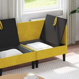  Komplet pohištva za dnevno sobo z blazino 4 pcs Rumena Žamet, (5000272731) | Shoptok.si