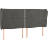 Maison Chic vzglavna omarica - nočna omarica - posteljna omarica z ušesi temno sivo 163x23x118/128 cm žamet, (21711765) Cene