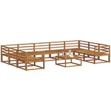 Set vanjskih sofa 10 pcs Prirodna Čvrsto drvo akacije | Eponuda.com