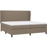  Krevet s oprugama i madracem smeđesivi 200x200 cm od tkanine | shoptok.hr