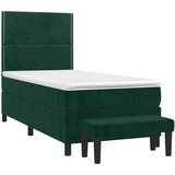 Box spring krevet s madracem tamnozeleni 90x200 cm baršunasti | Eponuda.ba