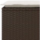  Vrtna klupa s jastukom smeđa 110x40x44 cm od poliratana | Eponuda.com