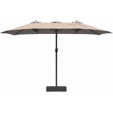  Vrtni suncobran Sivo-smeđa 385 x 209 x 244 cm Poliester i čelik | shoptok.hr