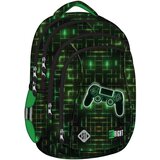 Unipap St.Right zeleno-črna šolska torba z motivom kontrolerja, nahrbtnik BP04 43x32x20 cm | Shoptok.si