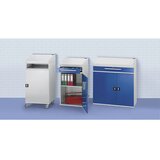 RAU Industrijski pisalnik, z 1 predalom nad omaro, širina 650 mm, svetlo siv | Shoptok.si