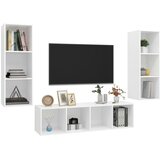  3-dijelni set TV ormarića bijeli od konstruiranog drva | shoptok.hr