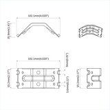  Ukljucuje: nosač 2 pcs Cinkom premazano 106 x 55 x 1 5mm Čelik | shoptok.hr