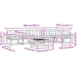  Set vanjskih sofa 7 kom. Bijela i krem Poliester | shoptok.hr