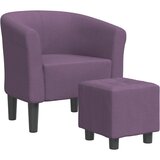  The Living Store Fotelj s stolčkom za noge vijolično blago - Fotelj, (21449286) | Shoptok.si
