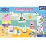 Trefl Peppa Pig SuperMaxi dvostrana 3u1 puzzle 24kom | shoptok.hr