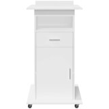  Govornica s kotačima i ladicom bijela 55 x 55 x 107 cm drvena | Eponuda.ba