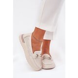 VINCEZA Perforated Ballet Flats Made Of Natural Leather Cene