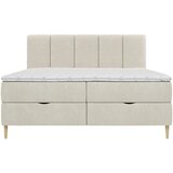 MID.YOU POSTELJA Z VZMETNICO 140 cm x 200 cm , les, tekstil, leseni material bež | Shoptok.si