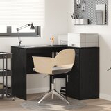vidaXL Kutni stol crni hrast 102x88x75 cm inženjersko drvo | shoptok.hr