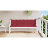  Jastuk za vrtnu klupu boja vina 200x(50+50)x7 cm tkanina Oxford | shoptok.hr