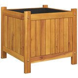 Furnova Vrtno cvetlično korito s podlogo 42x42x40 cm trden akacijev les, (22014421) | Shoptok.si