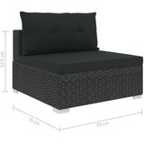 Poli 10-dijelna vrtna garnitura od poliratana s jastucima crna | shoptok.hr