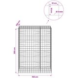  Gabion s žicom debljine 5 mm i mrežom 10x10 cm 150x100x200 cm | shoptok.hr