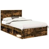  Konstrukcija postelje z vzglavjem Dimljeni oreh 120 x 200 cm, (5000103742) | Shoptok.si
