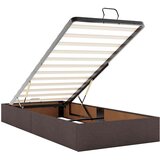 vidaXL Otomanski posteljni okvir z vzmetnico rjav 80x200 cm blago, (21606979) | Shoptok.si