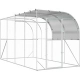  Kavez za piletinu uz zid Srebrna 400 x 200 x 215 cm Cijene