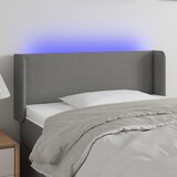 vidaXL LED uzglavlje tamnosivo 103x16x78/88 cm od tkanine Cijene