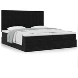 vidaXL otomanski okvir kreveta s madracima crni 200x200cm baršunasti | shoptok.hr