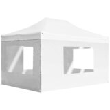 vidaXL profesionalni šotor za zabave aluminij 4,5x3 m bel | Shoptok.si