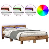  Leseni okvir za posteljo Stari les Trdni predelan les 140 x 200 cm, (5000128543) | Shoptok.si