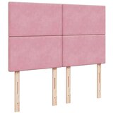  Otomanska postelja z vzmetnicami roza 140x190cm žamet, (22053320) | Shoptok.si