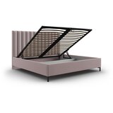 Mazzini Beds Svijetlo ružičasti tapecirani bračni krevet s prostorom za odlaganje s podnicom 180x200 cm Casey – | shoptok.hr