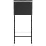  Stalak za pohranu na 2 razine crni 71x29,5x170,5 cm željezni | shoptok.hr